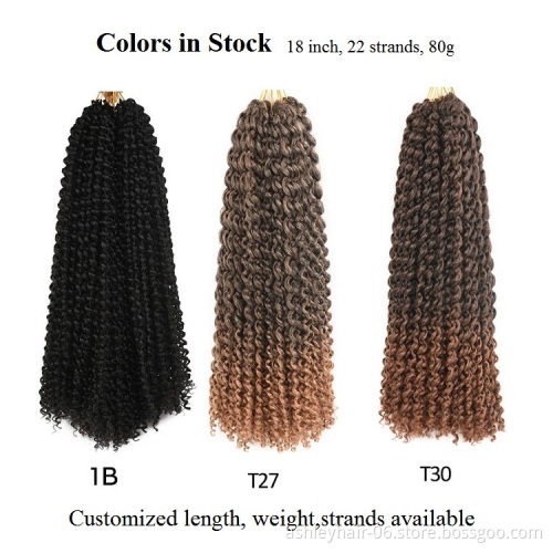 Crochet Water Wave Ombre Braiding Hair For Passionate Twist Synthetic Braid Hair